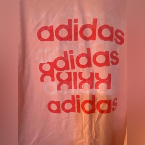 Bright coral pink Adidas tee - Picture 4 of 4